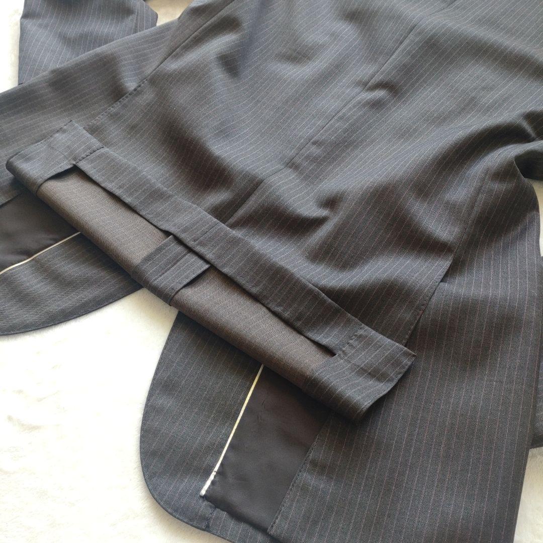 ポールスミスセットアップス―ツゼニアシルク混ブラウンストライプサイズL