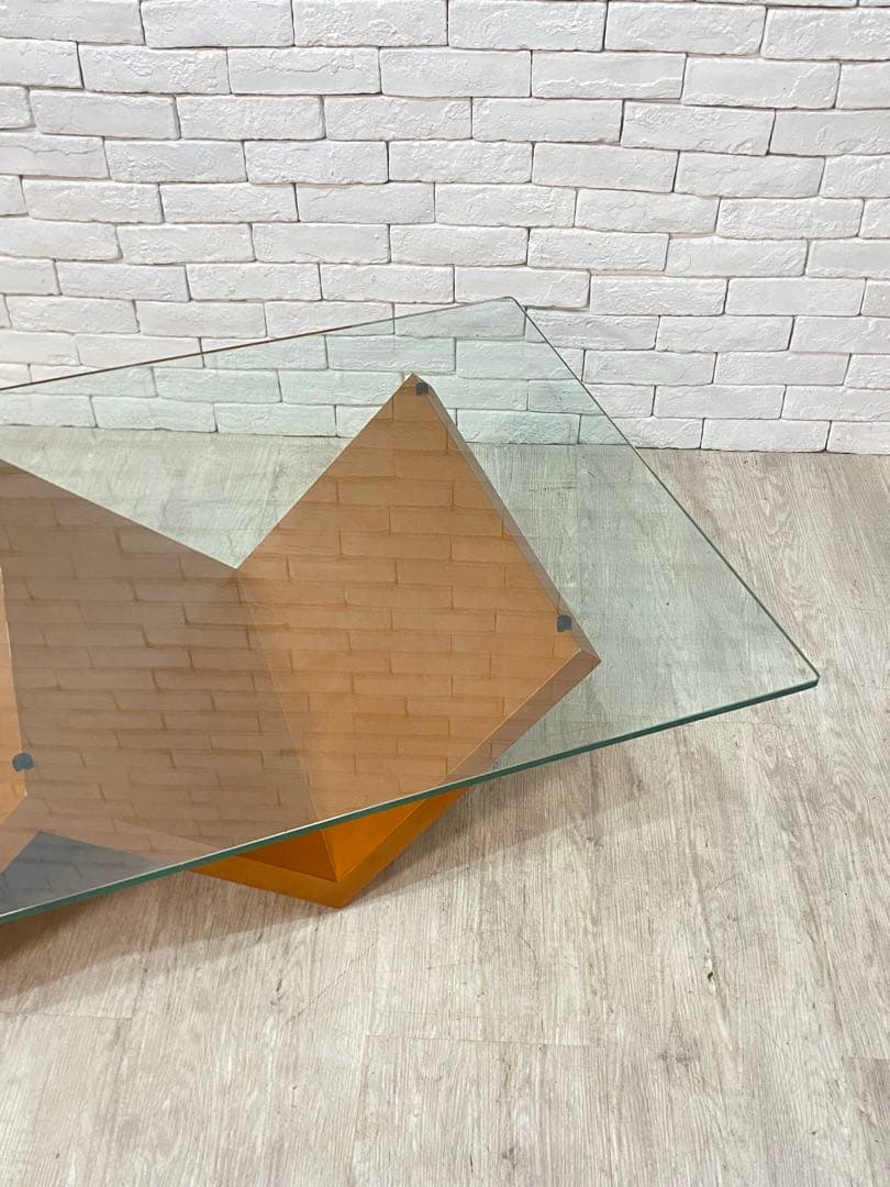 【東京都内23区配送無料】　アルフレックス　ガラス　テーブル　センター　リビング