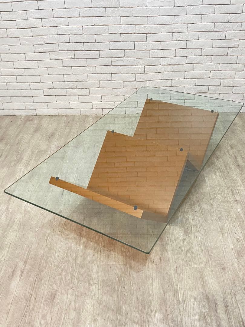 【東京都内23区配送無料】　アルフレックス　ガラス　テーブル　センター　リビング