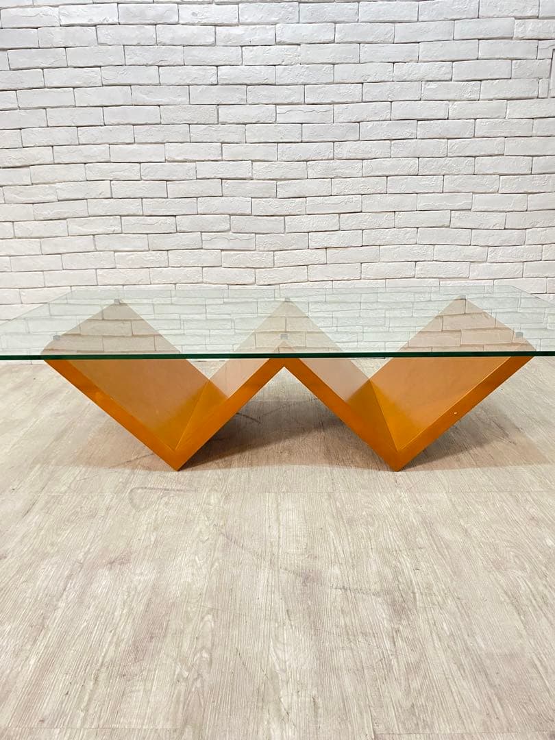 【東京都内23区配送無料】　アルフレックス　ガラス　テーブル　センター　リビング