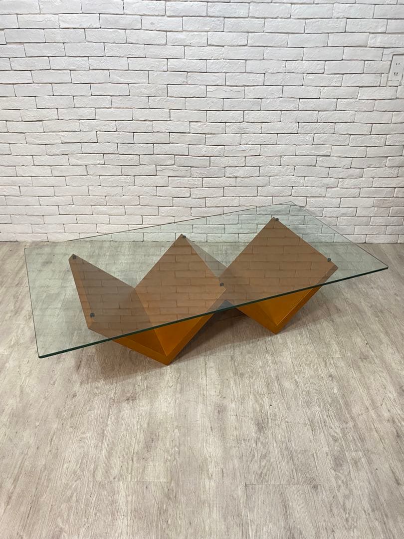 【東京都内23区配送無料】　アルフレックス　ガラス　テーブル　センター　リビング