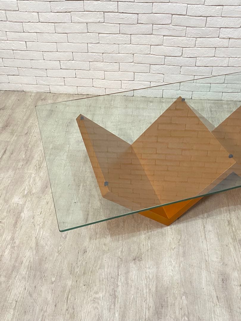 【東京都内23区配送無料】　アルフレックス　ガラス　テーブル　センター　リビング