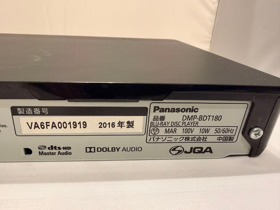 ささPanasonic 4K ブルーレイプレーヤ　DMP-BDT180