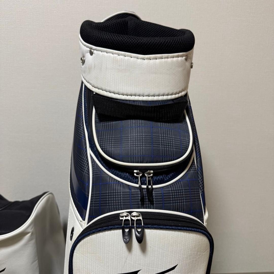 MIZUNO ミズノ キャディバッグ ゴルフバック タータンチェック フード付き