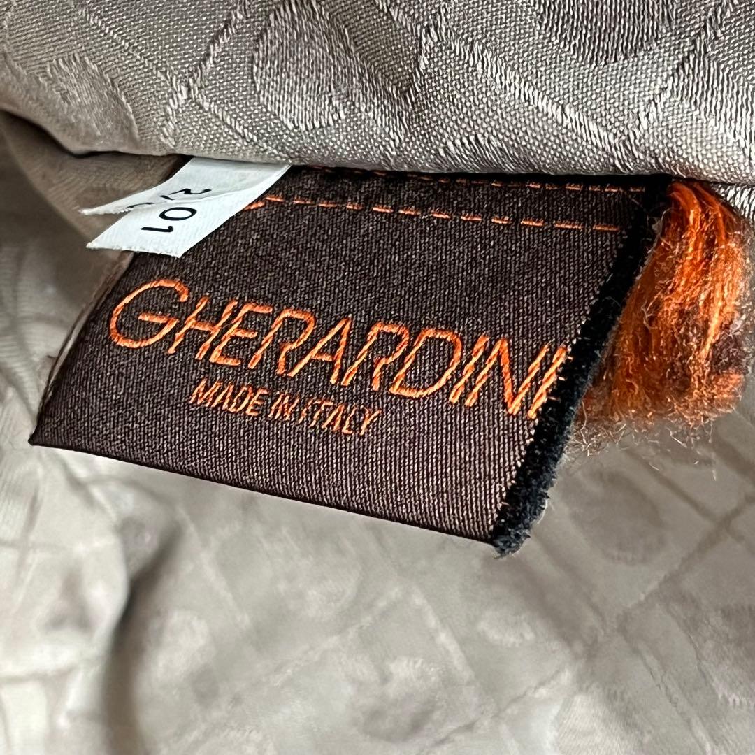 GHERARDINI リナシメント　トートバッグ　チャーム付　総柄　ブルー