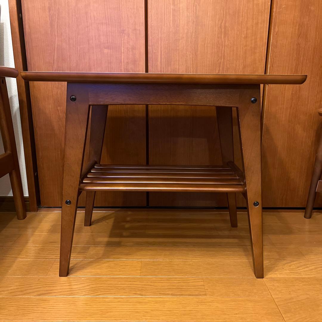 カリモク60　サイドテーブル　ウォールナット（トップ：メラミン化粧板）