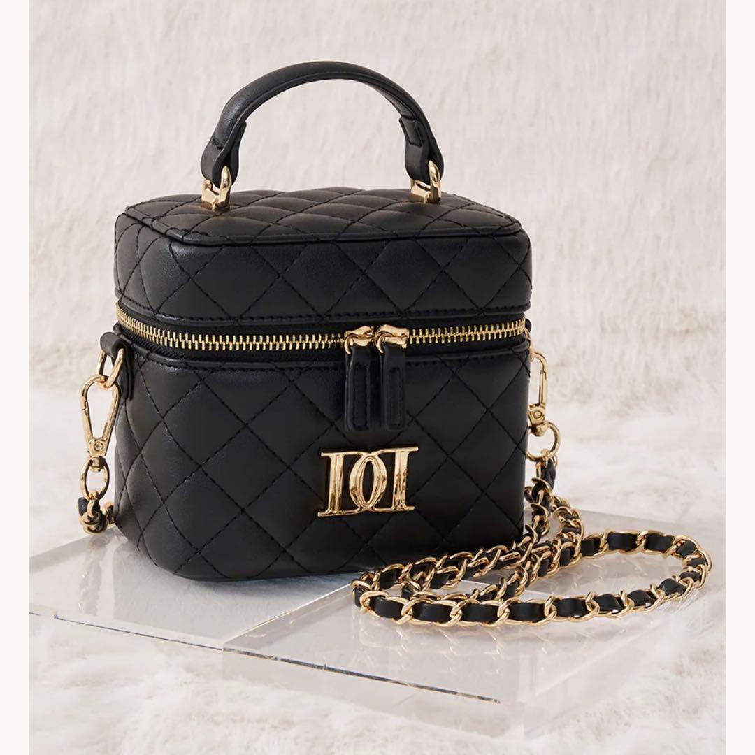 Darich 【ゴールドパーツ】キルティングスクエアミニバッグ ブラック