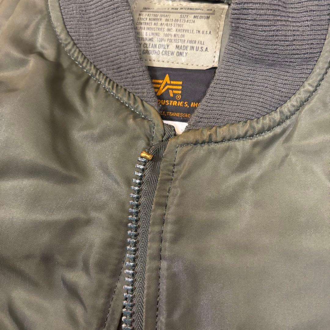 USA製 ALPHA アルファ MA-1 flight jacket M