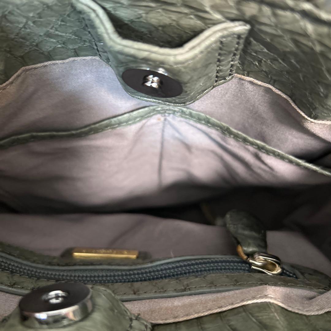 か*ん様 希少品　銀座ヨシノヤ　革編み込みメッシュトートカゴバッグ