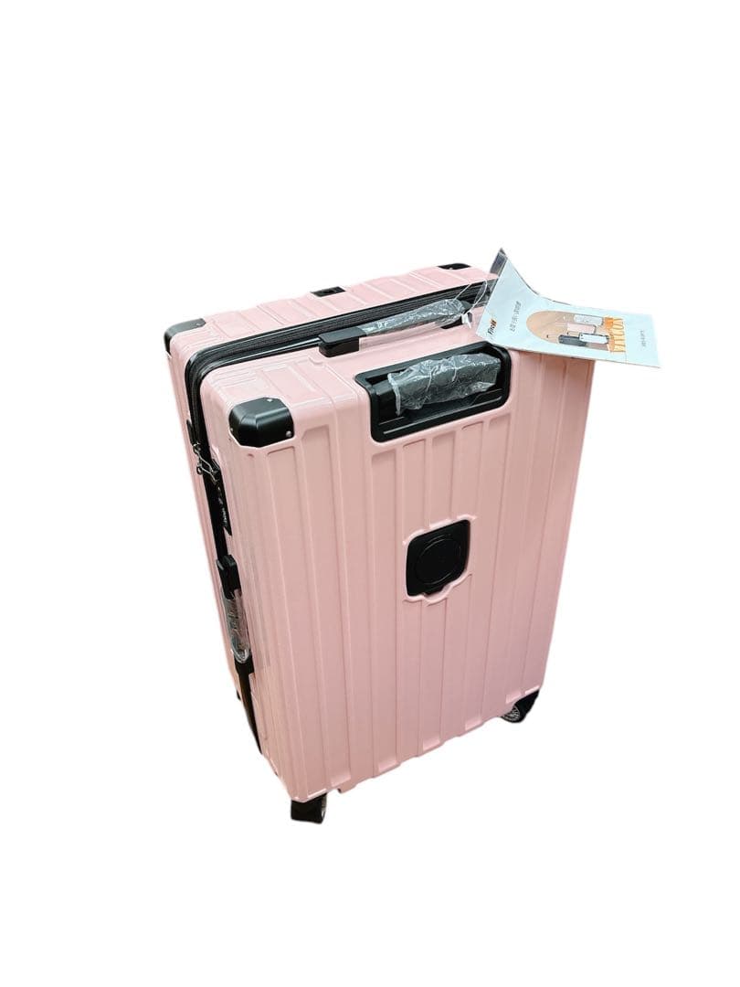 ［Vivcon] スーツケース 拡張機能付き 多機能 キャリーケース ピンク L