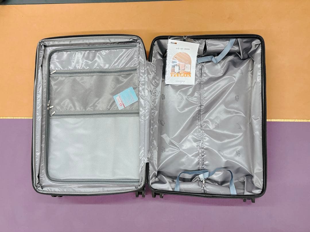 ［Vivcon] スーツケース 拡張機能付き 多機能 キャリーケース ピンク L