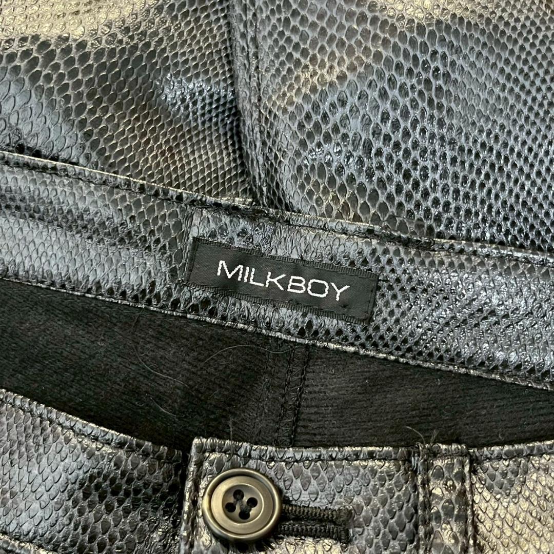 MILKBOY ミルクボーイ クロコ フェイク レザー パンツ N716
