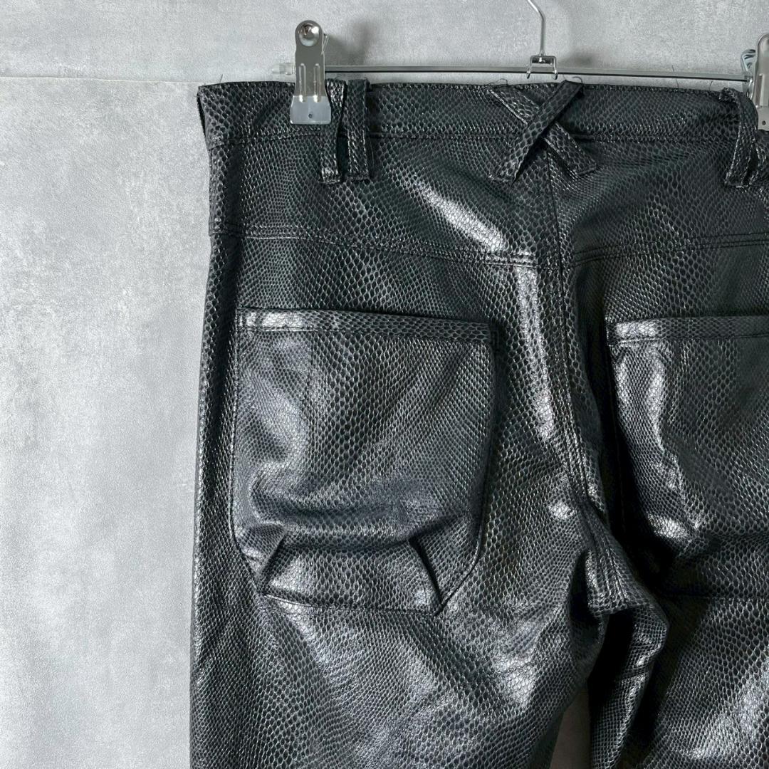 MILKBOY ミルクボーイ クロコ フェイク レザー パンツ N716