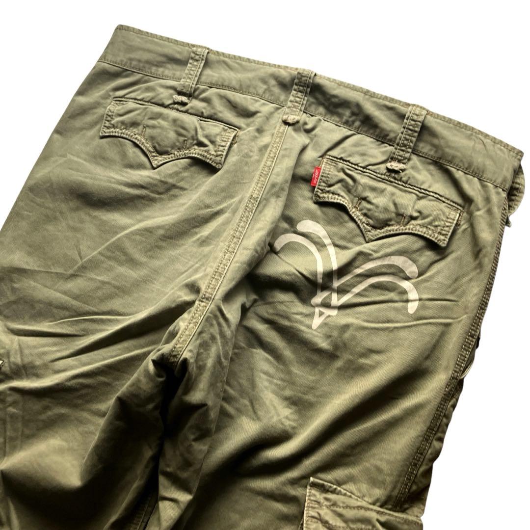 廃盤 00s LEVI'S W36 ミリタリーワイドカーゴパンツ カモメペイント
