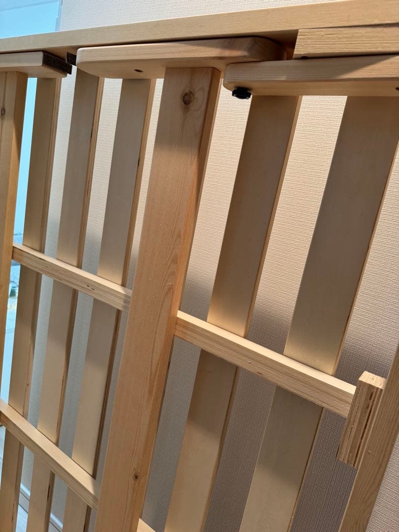 すのこベッド　折り畳みベッド　セミダブル 即購入○