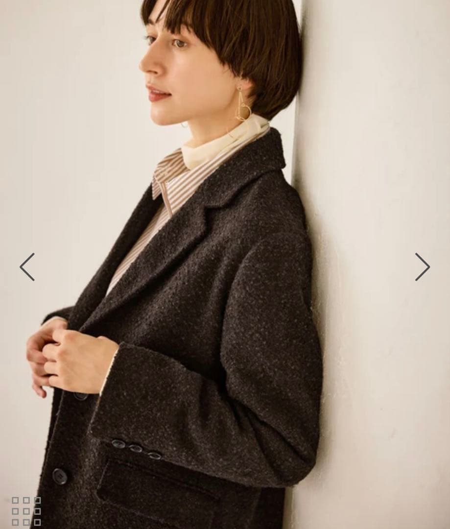 美品！　ロペピクニック 新作アウター　ネップツイードテーラードジャコット