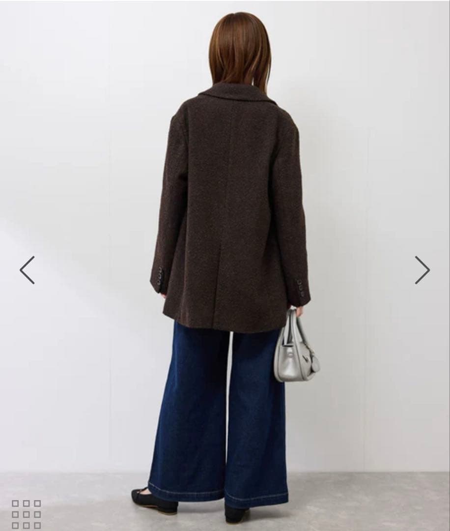 美品！　ロペピクニック 新作アウター　ネップツイードテーラードジャコット