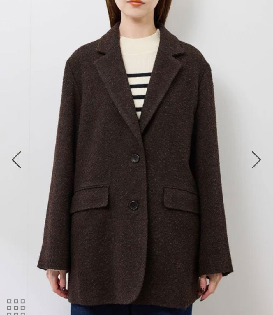 美品！　ロペピクニック 新作アウター　ネップツイードテーラードジャコット