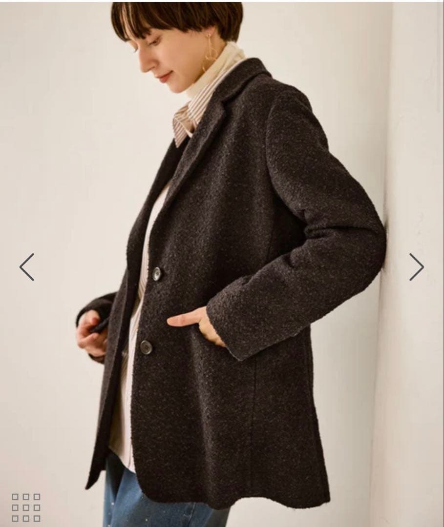 美品！　ロペピクニック 新作アウター　ネップツイードテーラードジャコット