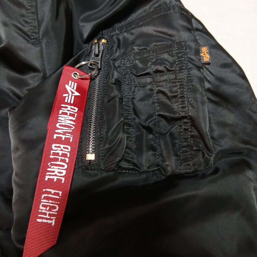ALPHAフライトジャケットMA1戦闘機プリントリバーシブル黒M新品同様