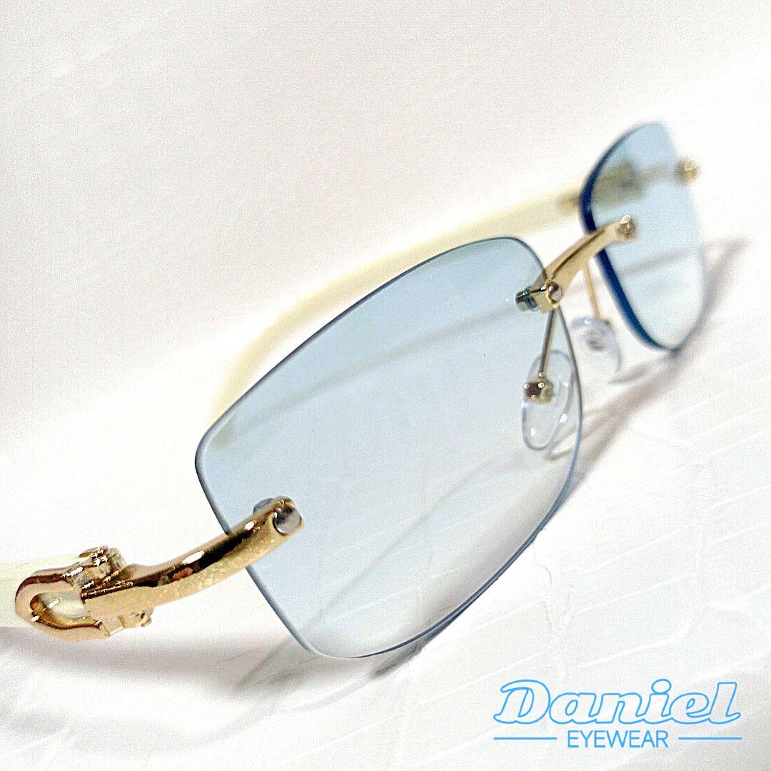 リムレス■ライトブルー■グラデーション■サングラス■Y2K■未使用品■⑮