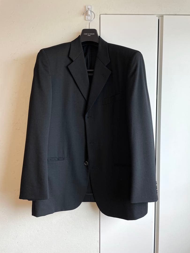 COMMEdesGARÇONS ブラックスーツ上下セットアップジャケットパンツ