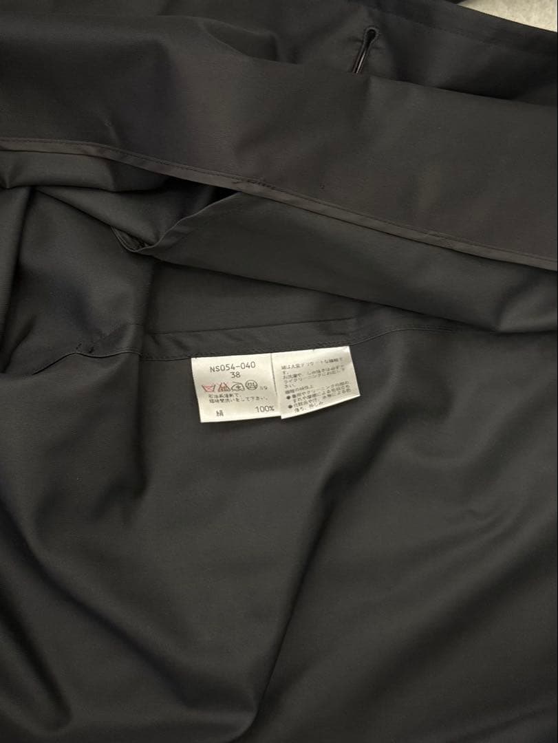 イブ・サンローラン　シルクトレンチコート38黒