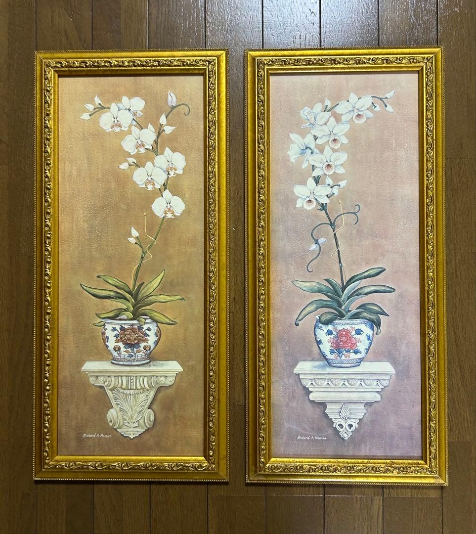 リチャード・A・ハンソン　ポスター　胡蝶蘭　2点セット