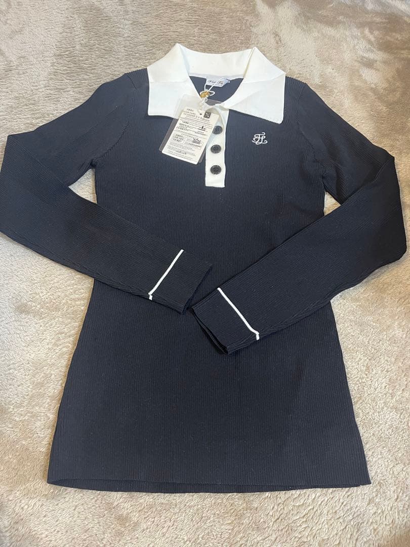 フェアライアー　ゴルフ ウェア レディース 長袖 カットソー トップス　ブラック