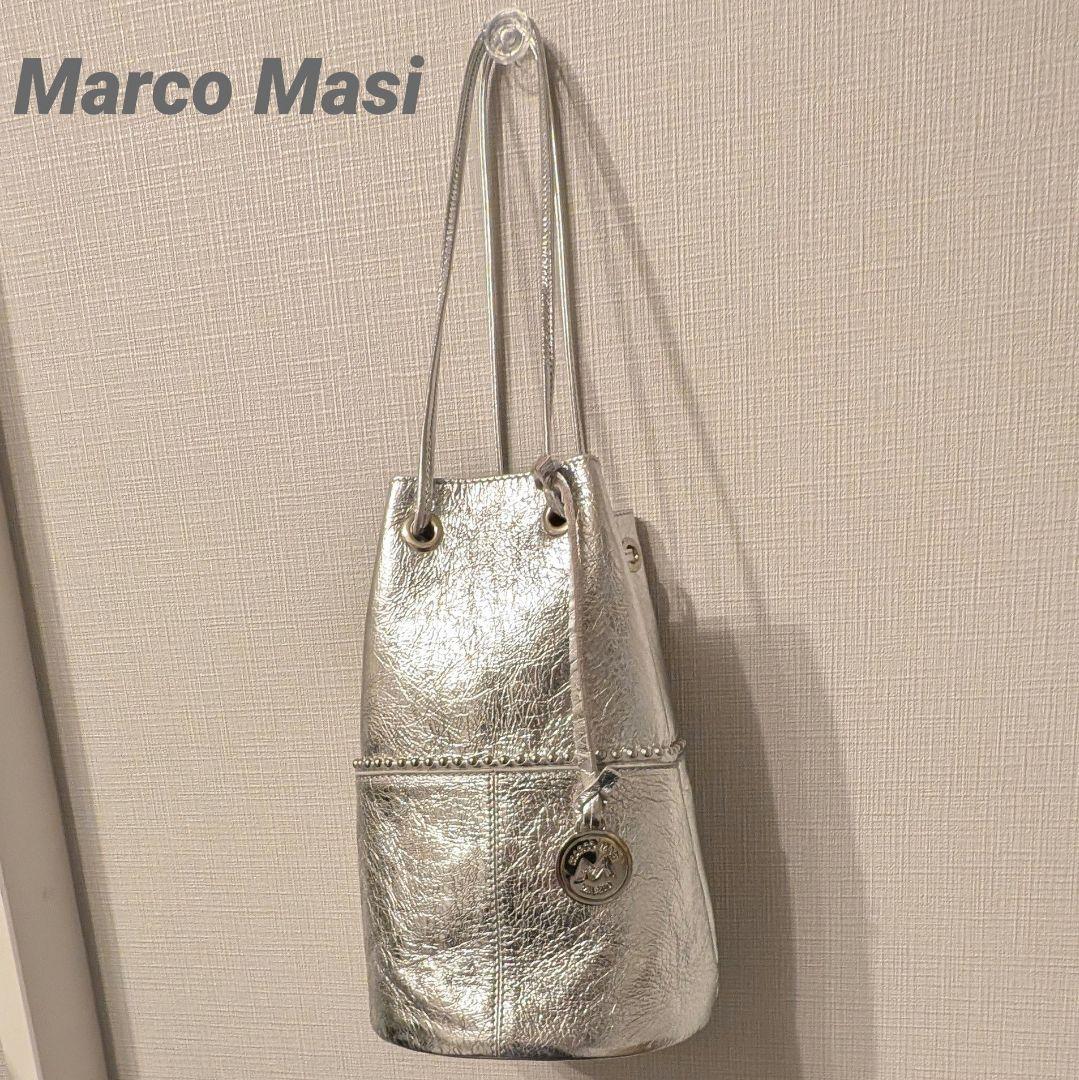 マルコマージ Marco Masi 　シルバースタッズショルダーバッグ