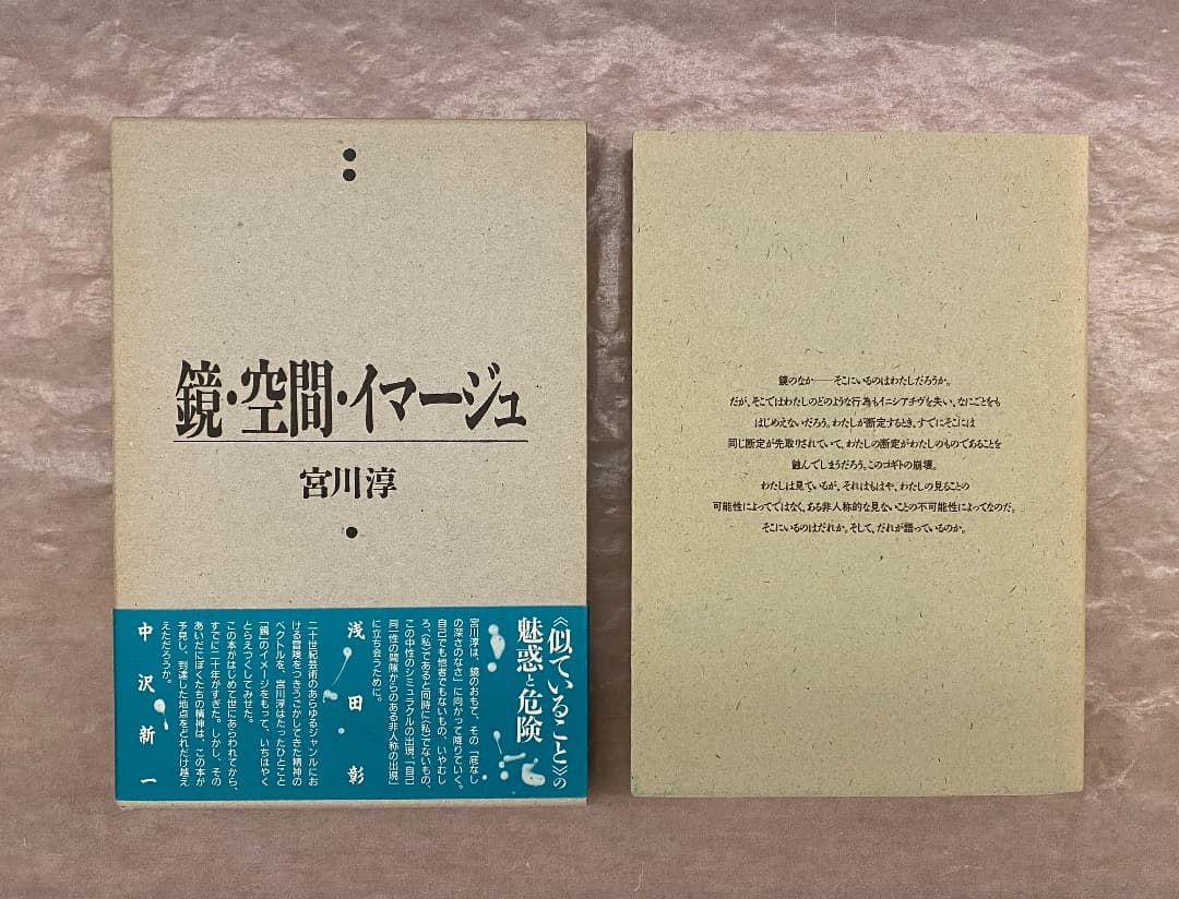 宮川淳『鏡・空間・イマージュ』、水声社、1991年。