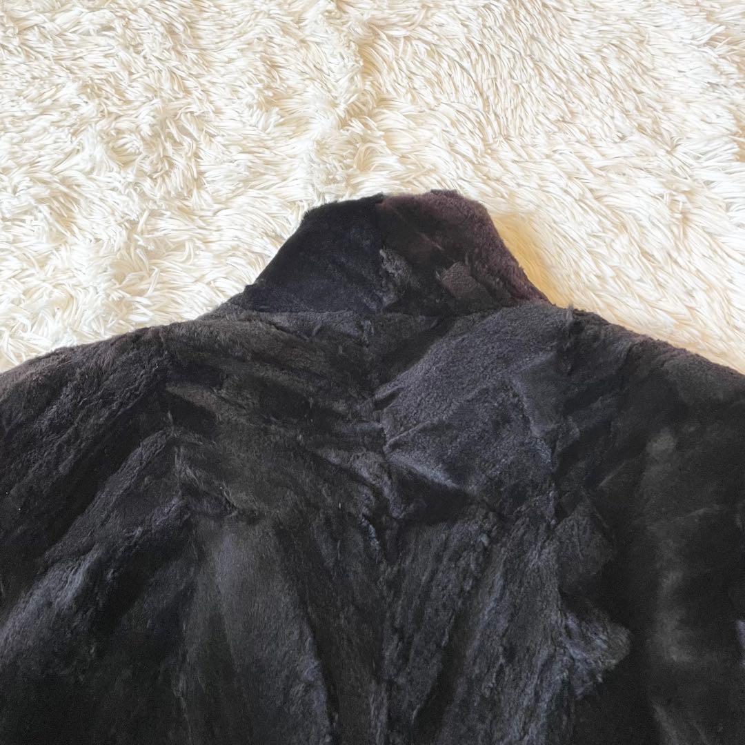 ジャケット・アウター Sheared Mink Long Coat Free Size Brown