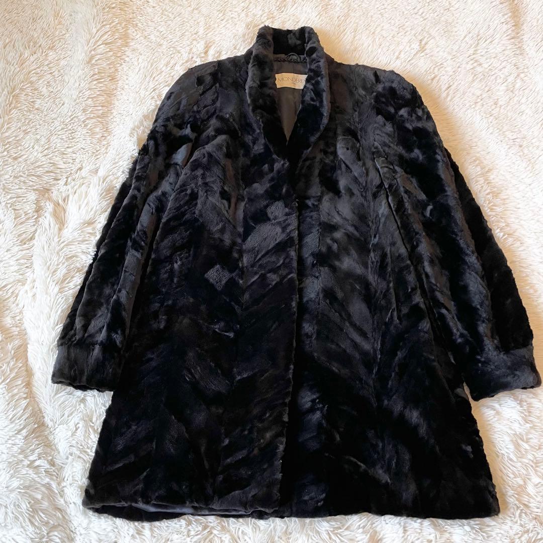 ジャケット・アウター Sheared Mink Long Coat Free Size Brown