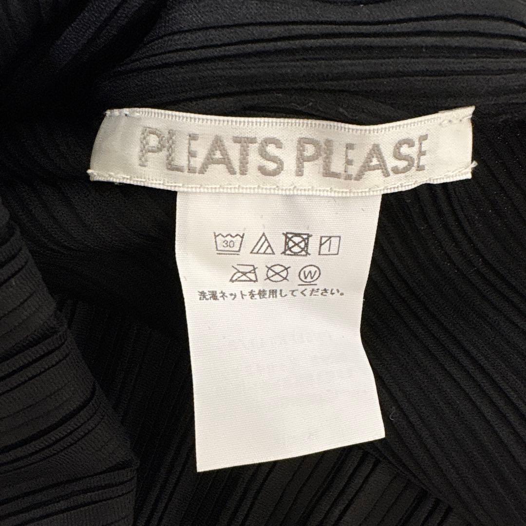 美品 イッセイミヤケ　プリーツ・プリーズ 黒 長袖カットソー