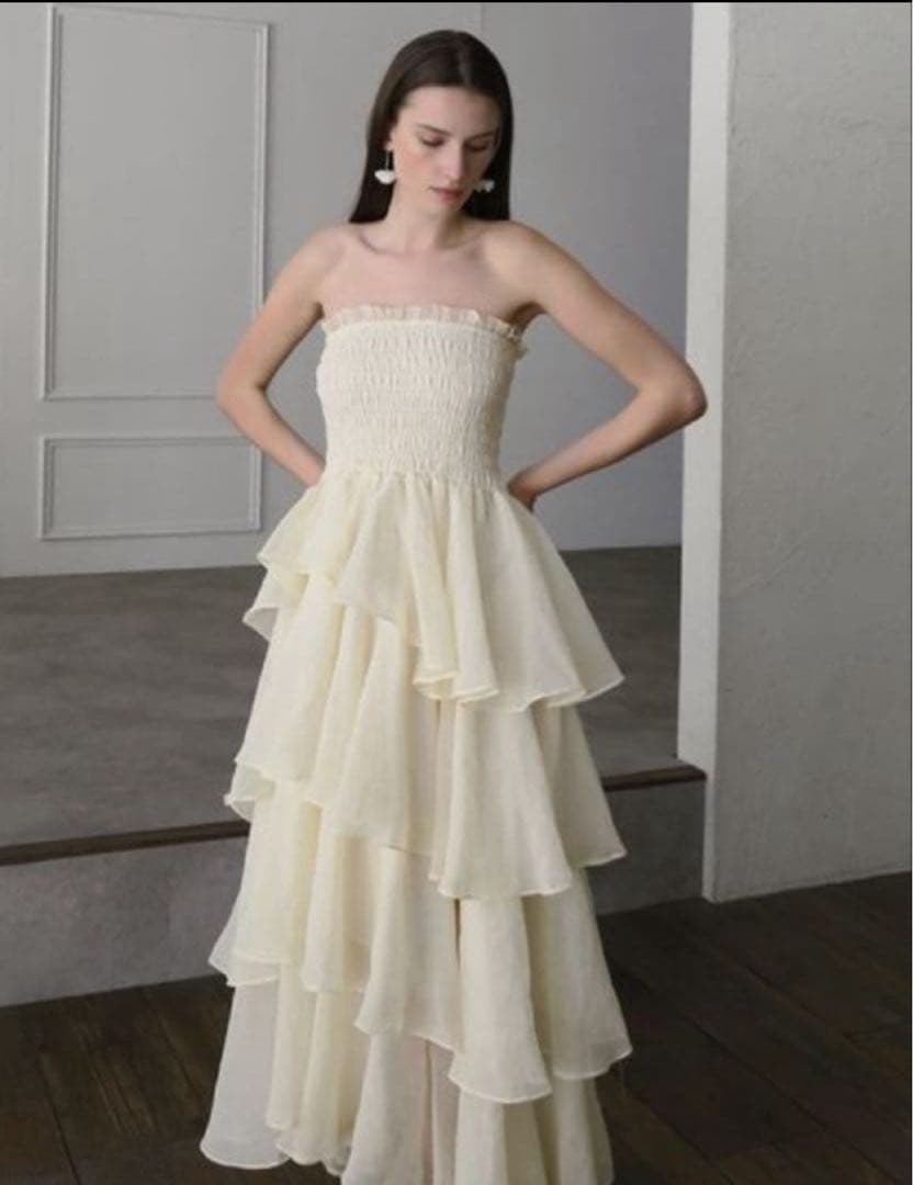 celon frilly tiered dress セロン アイボリー