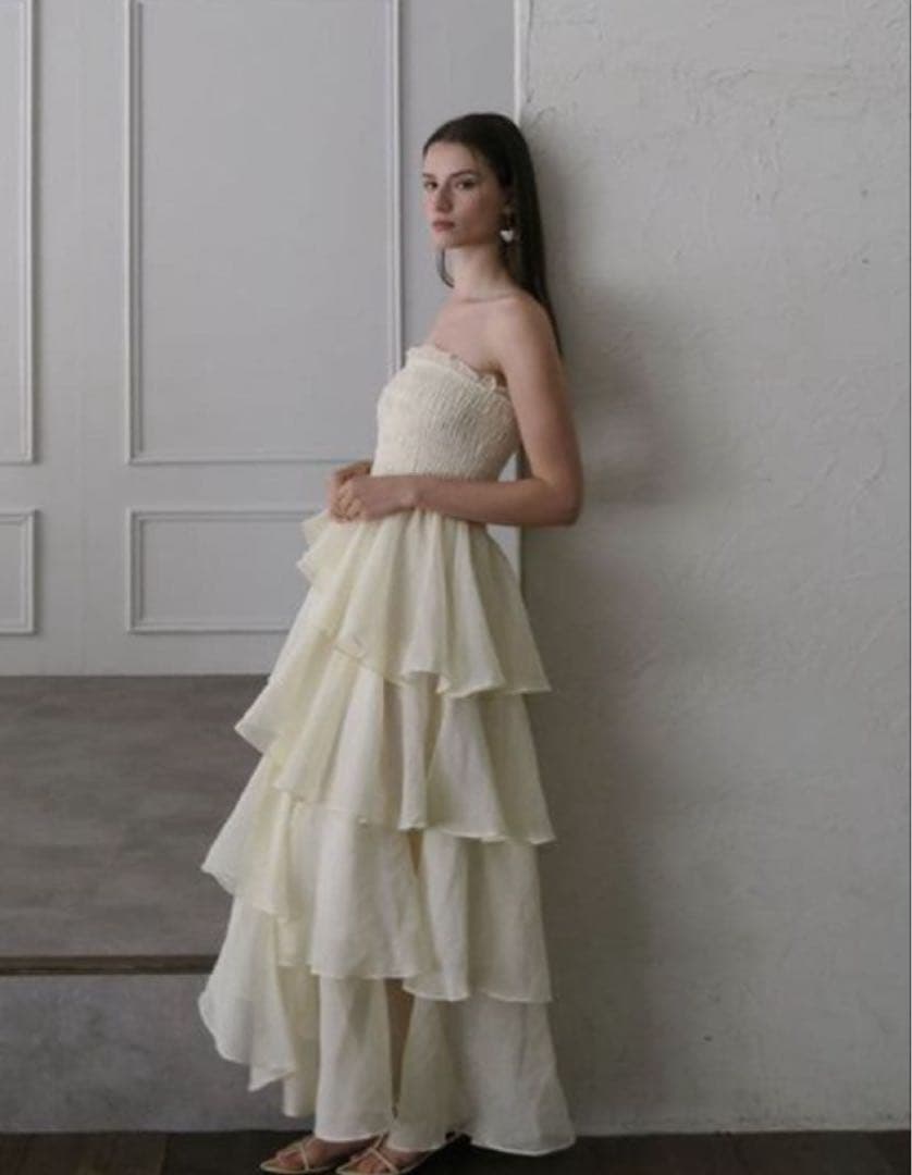 celon frilly tiered dress セロン アイボリー