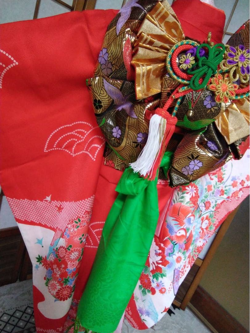 ちさとです。7歳向け・化繊・お着物のセット