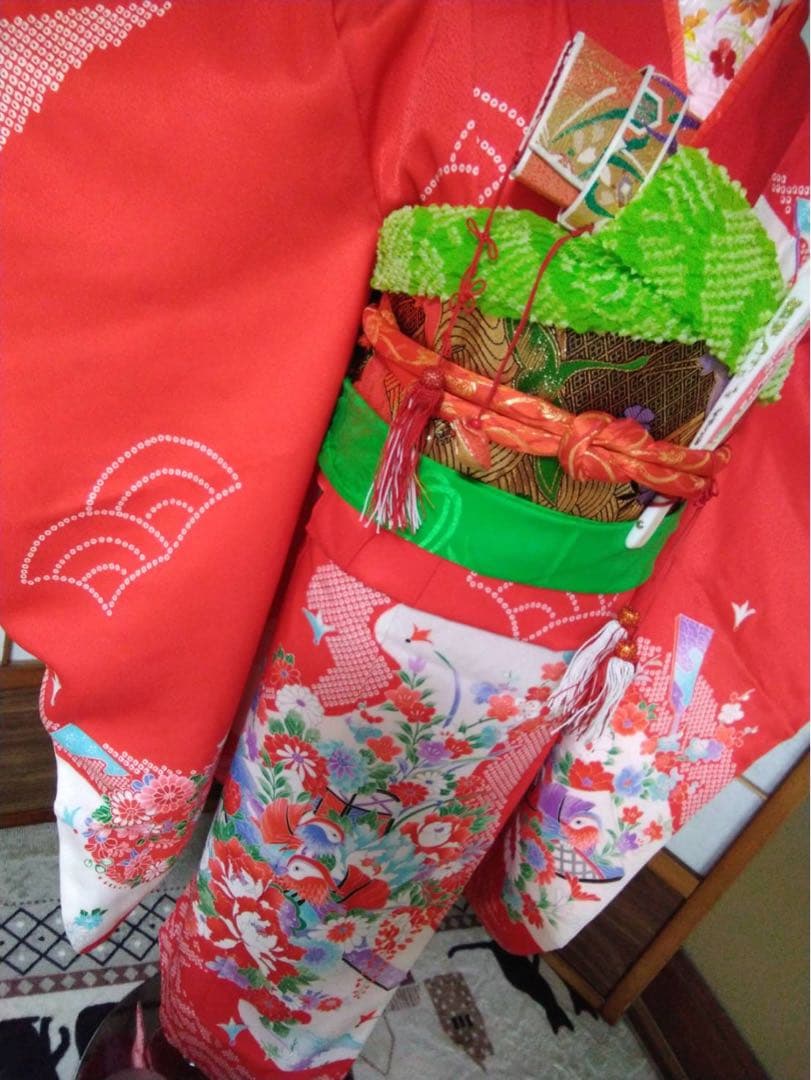 ちさとです。7歳向け・化繊・お着物のセット