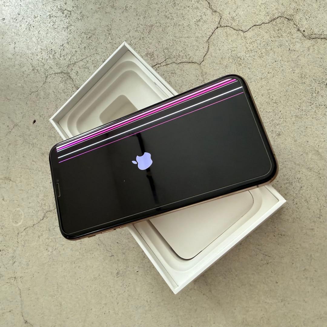 Apple iPhone XS ゴールド 本体　画面線あり