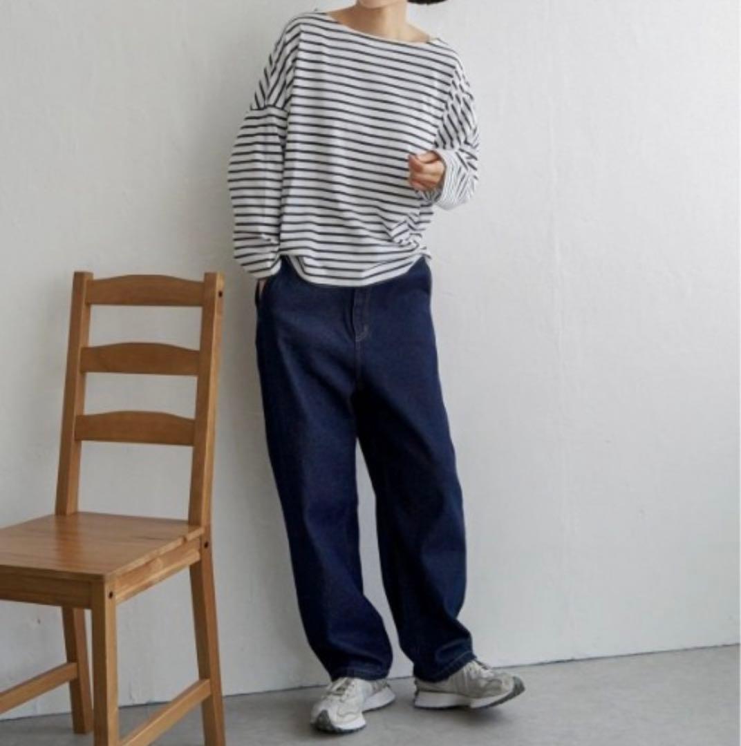 セットアップ LBC ノーカラーGジャン ゆるテーパードデニム M タグ付