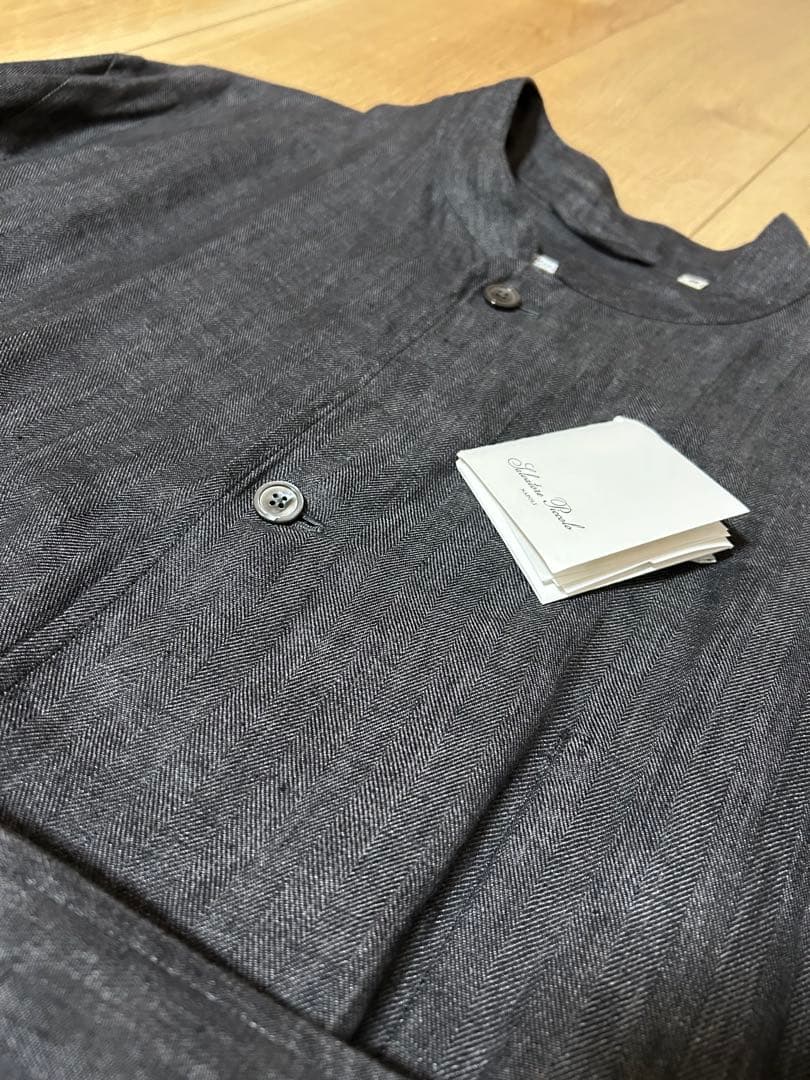 COMOLI サルバトーレピッコロ リネンスタンドカラージャケット 46