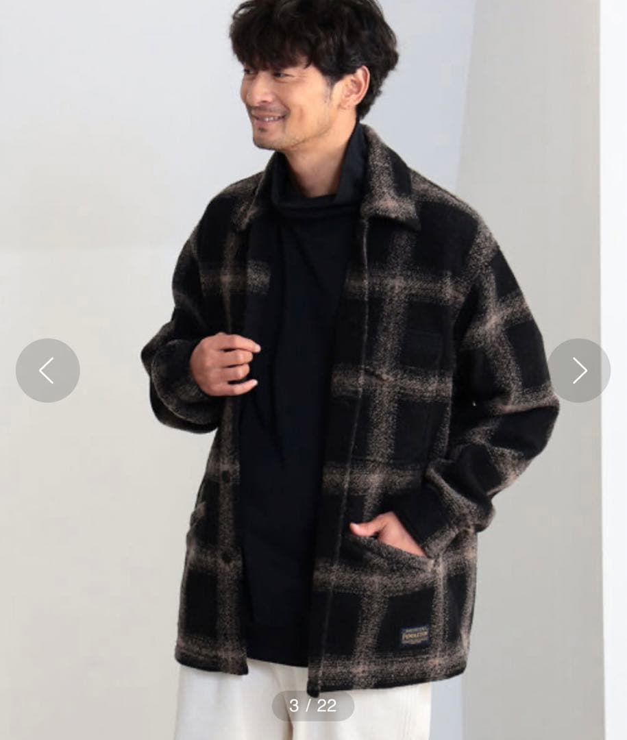 ペンドルトン PENDLETON BEAMS オンブレチェックウール ジャケット