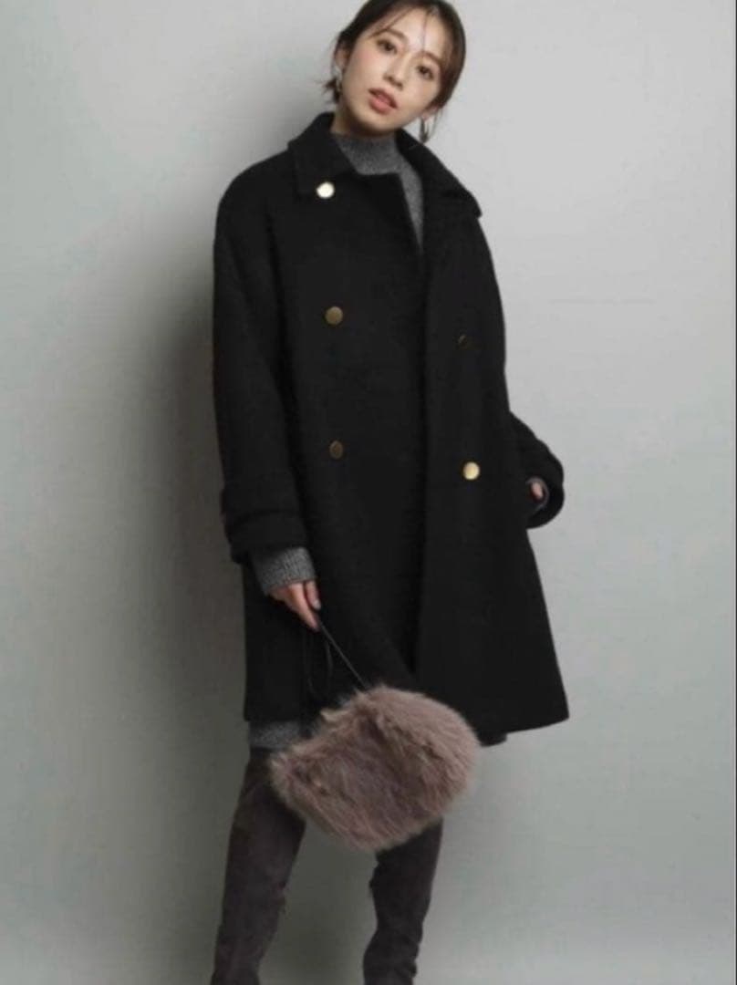 1/31まで　JUSGLITTY スタンダードPコート　ブラック