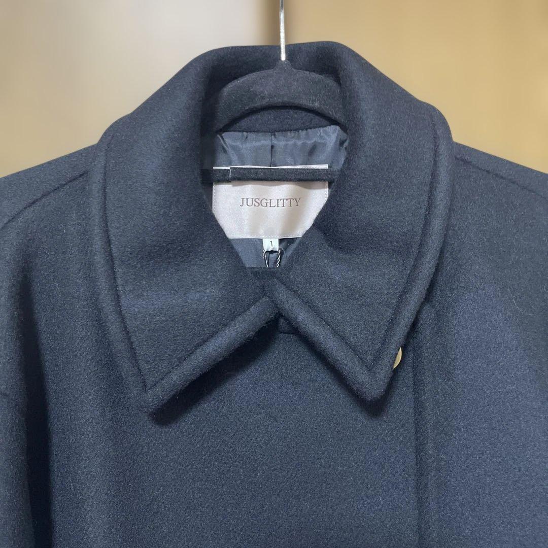 1/31まで　JUSGLITTY スタンダードPコート　ブラック