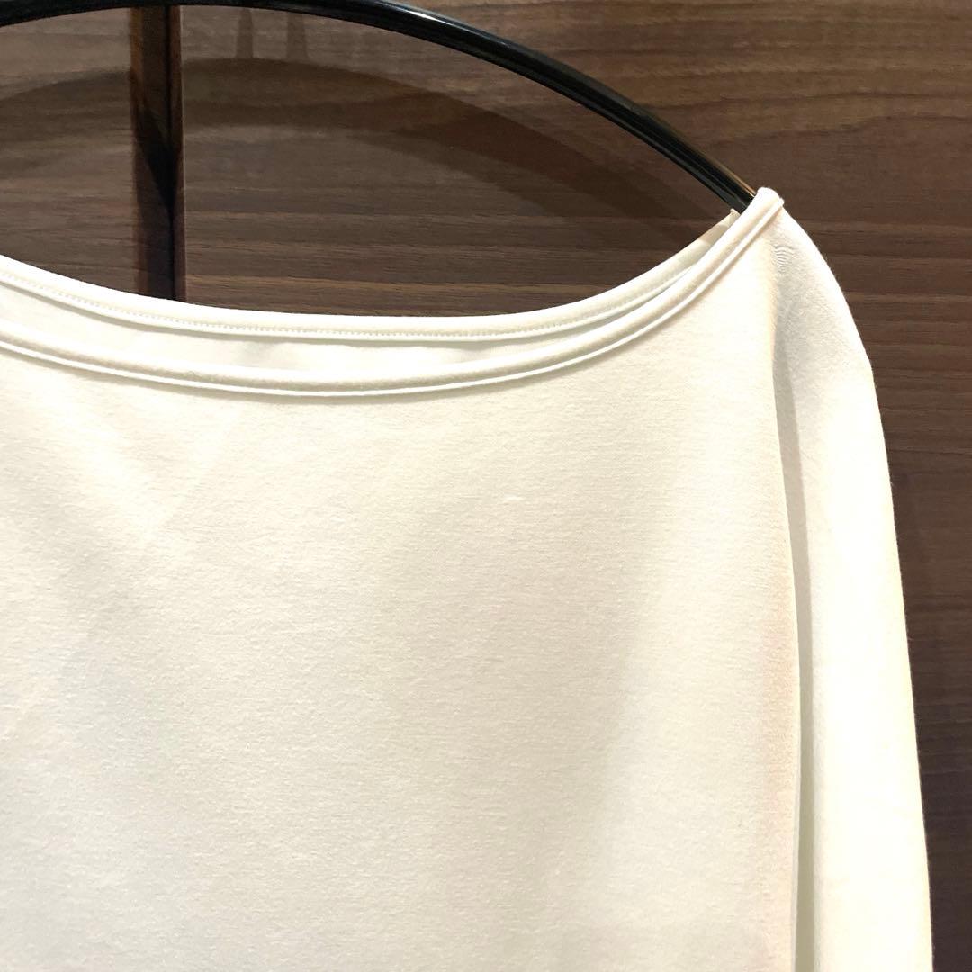 UnieヘルシーネックロングTシャツMホワイト&グレー2枚セット