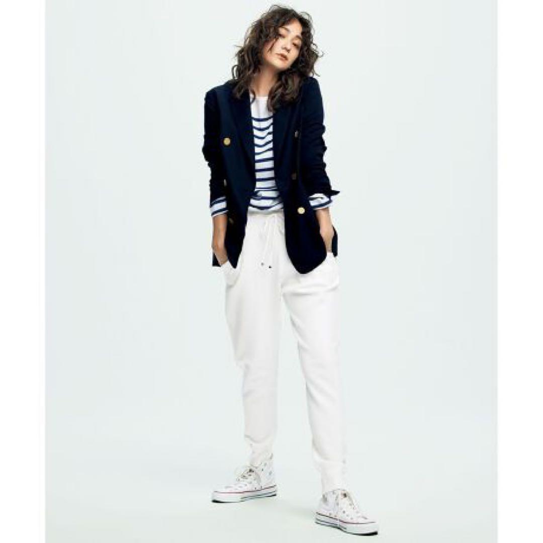 23区 ウールストレッチギャバダブル前ジャケット38 ネイビー 21AW