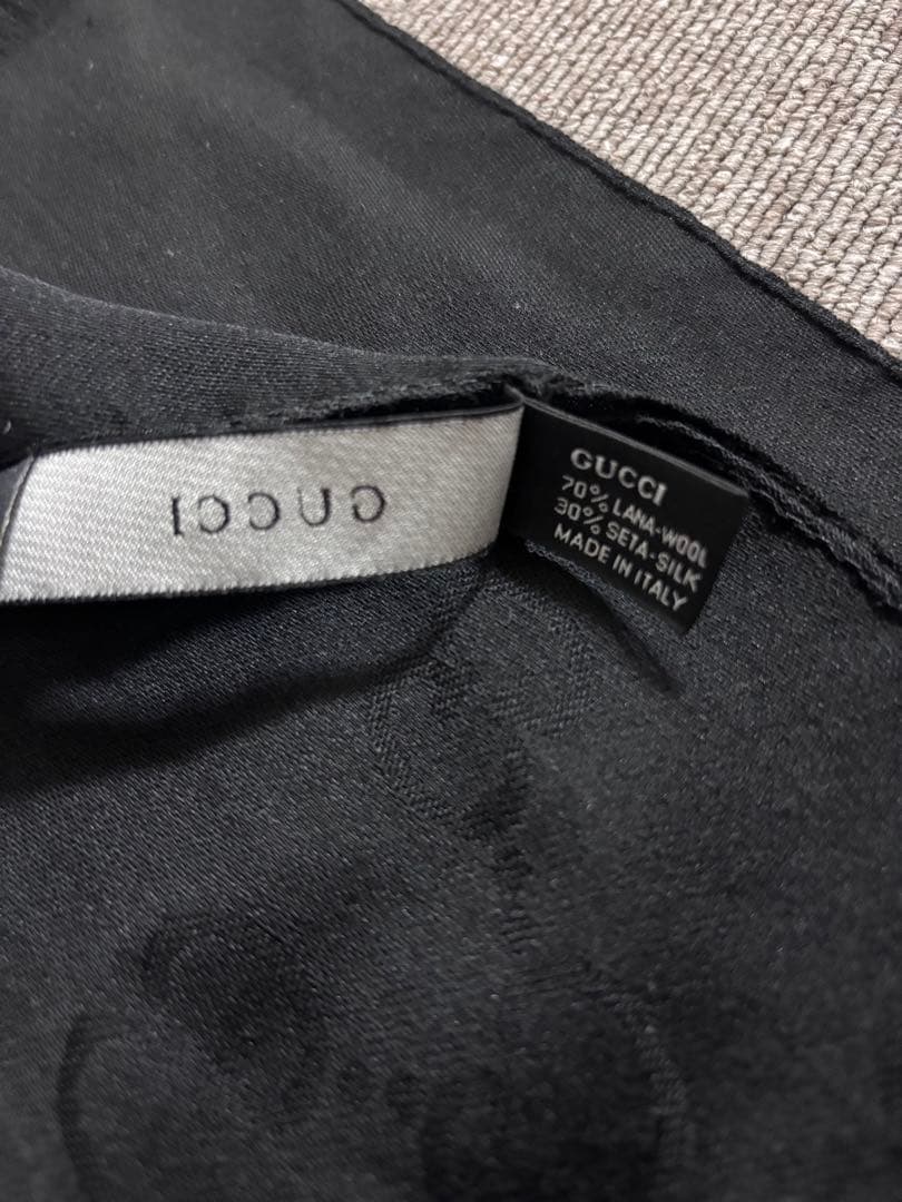 おしるこGUCCI 黒 ストール・ショール　美品
