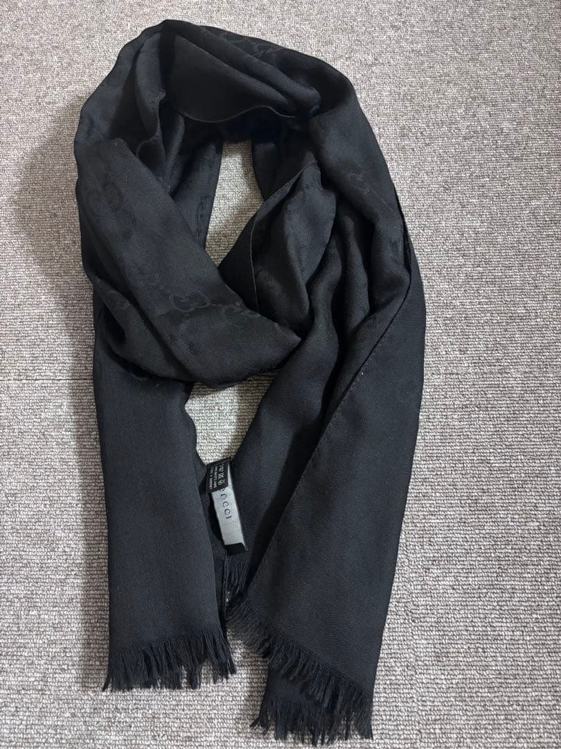 おしるこGUCCI 黒 ストール・ショール　美品