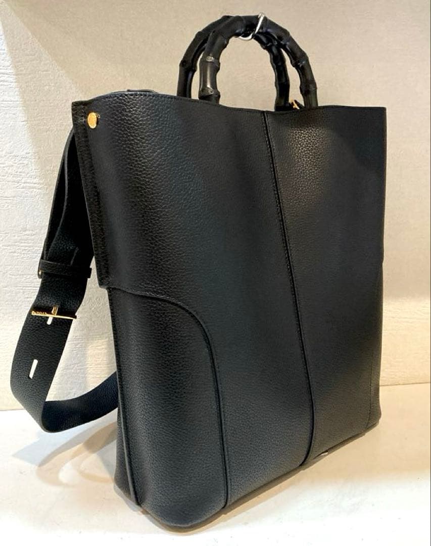 【美品】E’POR BAMBOO BAG Large 通勤　A4対応　2way