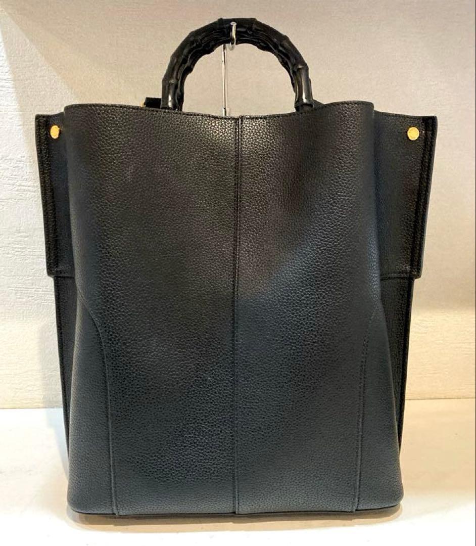 【美品】E’POR BAMBOO BAG Large 通勤　A4対応　2way